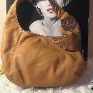 Michael Kors Caramel Leather Hobo Bag